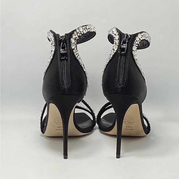Alexander McQueen Crystal-Embellished Satin High-Heel Sandals size 38.5 - Picture 7 of 12